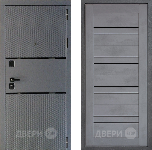 Дверь Дверной континент Диамант Дизайн ФЛ-49 Бетон серый в Красногорск