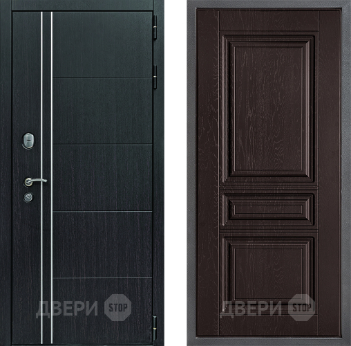 Входная металлическая Дверь Дверной континент Теплолюкс Дизайн ФЛ-243 Дуб шоколадный в Красногорск