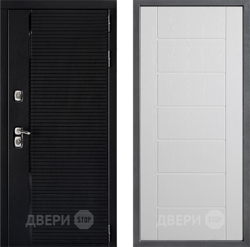 Входная металлическая Дверь Дверной континент ДК-1 ФЛ-Лайн Белое дерево в Красногорск