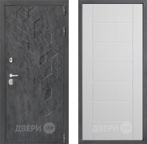 Входная металлическая Дверь Дверной континент ДК-3/713 ФЛ-Лайн Белое дерево в Красногорск
