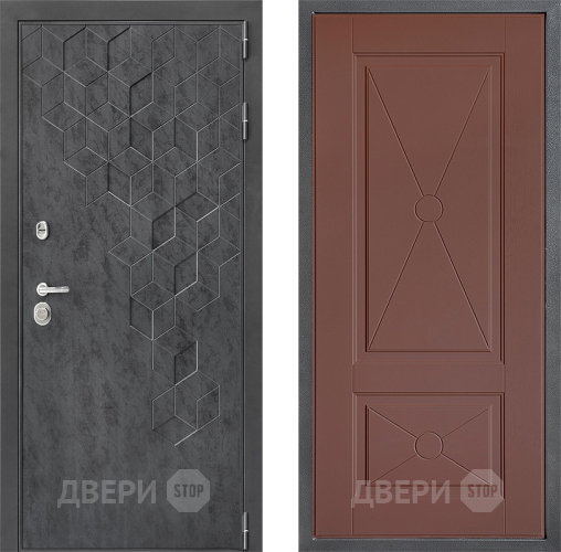 Входная металлическая Дверь Дверной континент ДК-3/713 ФЛ-617 Ясень шоколадный в Красногорск