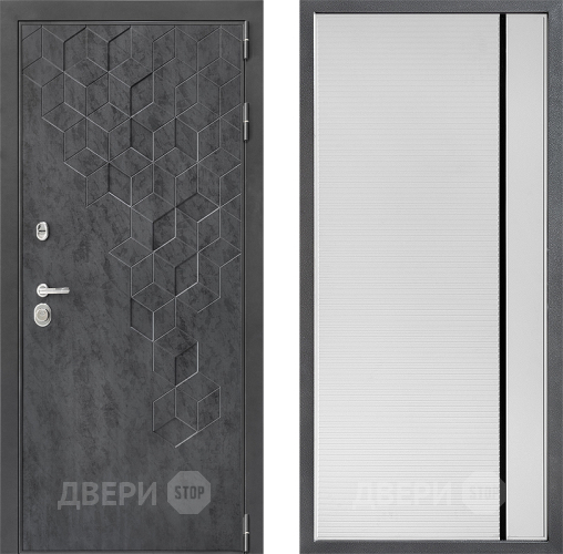 Дверь Дверной континент ДК-3/713 ФЛ-757 Черное Стекло Софт милк в Красногорск