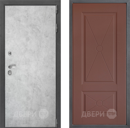 Входная металлическая Дверь Дверной континент ДК-3/743 ФЛ-617 Ясень шоколадный в Красногорск