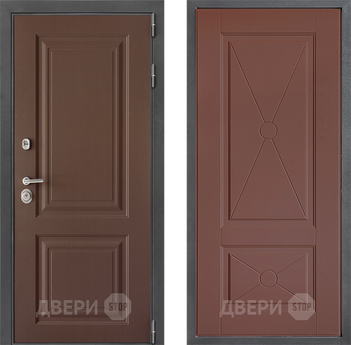 Входная металлическая Дверь Дверной континент ДК-3/729 ФЛ-617 Ясень шоколадный в Красногорск