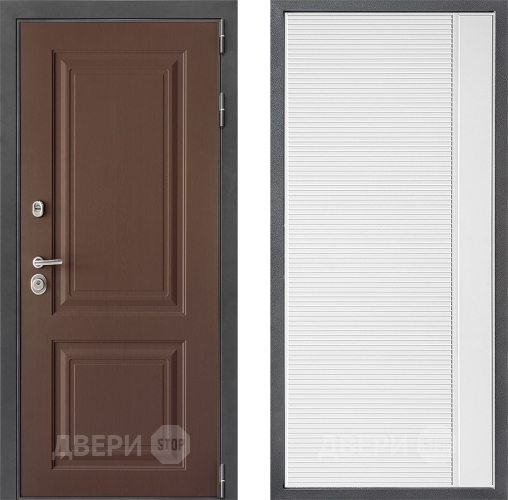 Входная металлическая Дверь Дверной континент ДК-3/729 ФЛ-757 Белое Стекло Софт милк в Красногорск