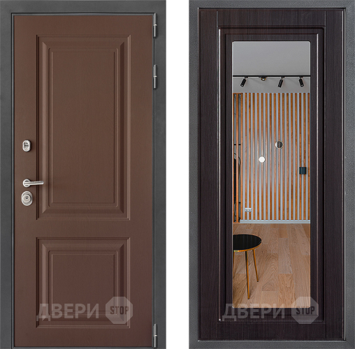 Входная металлическая Дверь Дверной континент ДК-3/729 ФЛЗ Зеркало Венге в Красногорск