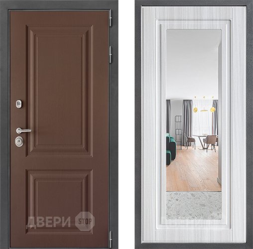 Дверь Дверной континент ДК-3/729 ФЛЗ Зеркало Сандал белый в Красногорск