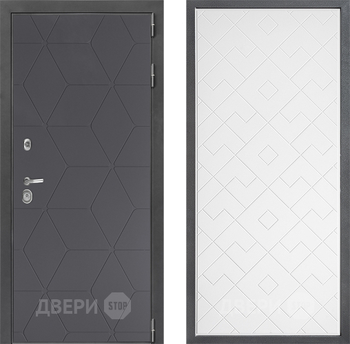 Входная металлическая Дверь Дверной континент ДК-3/744 ФЛ-Тиффани Белый софт в Красногорск