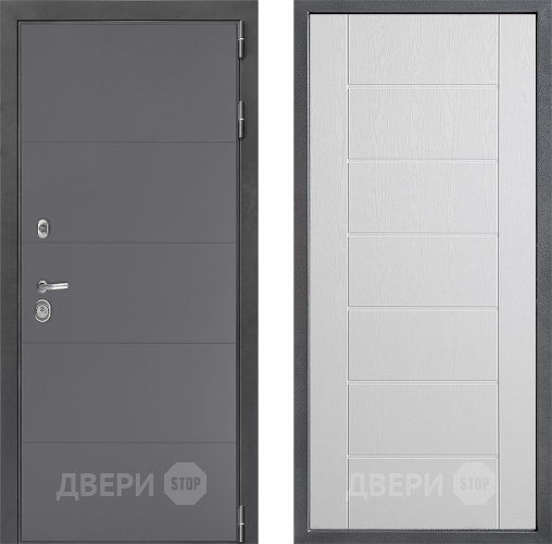 Входная металлическая Дверь Дверной континент ДК-3/649 ФЛ-Лайн Белое дерево в Красногорск