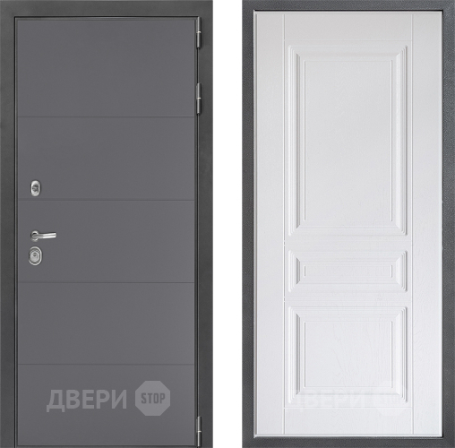 Входная металлическая Дверь Дверной континент ДК-3/649 ФЛ-243 Альберо Браш серебро в Красногорск