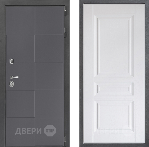 Входная металлическая Дверь Дверной континент ДК-3/606 ФЛ-243 Альберо Браш серебро в Красногорск