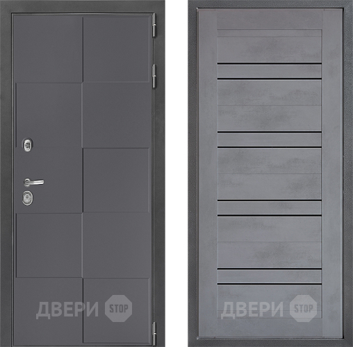 Входная металлическая Дверь Дверной континент ДК-3/606 ФЛ-49 Бетон серый в Красногорск