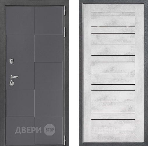 Входная металлическая Дверь Дверной континент ДК-3/606 ФЛ-49 Бетон снежный в Красногорск