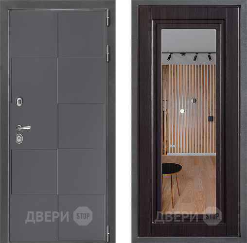 Входная металлическая Дверь Дверной континент ДК-3/606 ФЛЗ Зеркало Венге в Красногорск