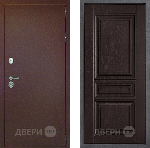 Дверь Дверной континент Рубикон Медь Дизайн ФЛ-243 Дуб шоколадный в Красногорск