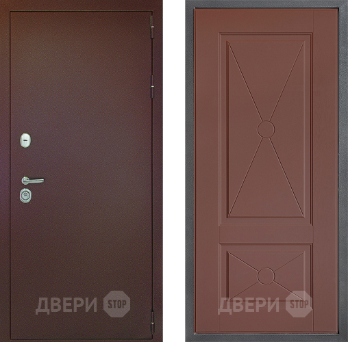 Входная металлическая Дверь Дверной континент Рубикон Медь Дизайн ФЛ-617 Ясень шоколадный в Красногорск