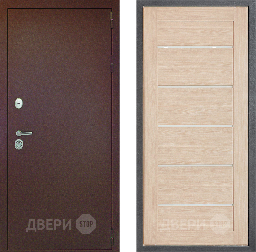 Входная металлическая Дверь Дверной континент Рубикон Медь Дизайн ФЛ-46 Капучино в Красногорск