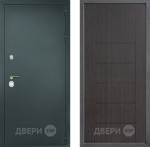 Входная металлическая Дверь Дверной континент Рубикон Серебро Дизайн ФЛ-Лайн Венге в Красногорск