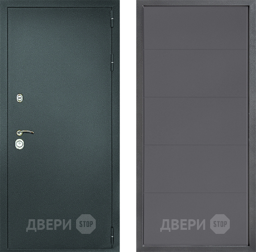 Входная металлическая Дверь Дверной континент Рубикон Серебро Дизайн ФЛ-649 Графит софт в Красногорск