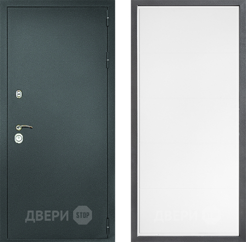 Дверь Дверной континент Рубикон Серебро Дизайн ФЛ-649 Белый софт в Красногорск