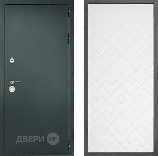 Дверь Дверной континент Рубикон Серебро Дизайн ФЛ-Тиффани Белый софт в Красногорск