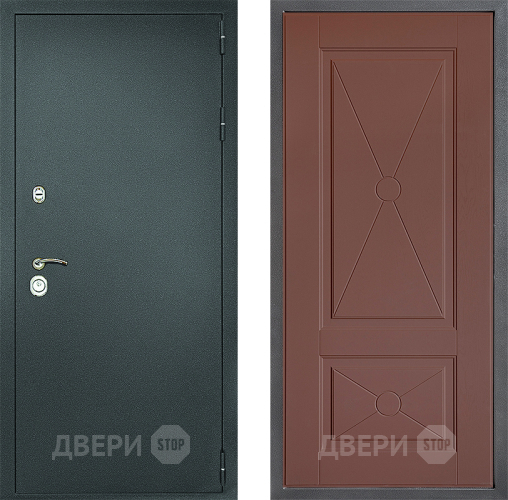 Дверь Дверной континент Рубикон Серебро Дизайн ФЛ-617 Ясень шоколадный в Красногорск