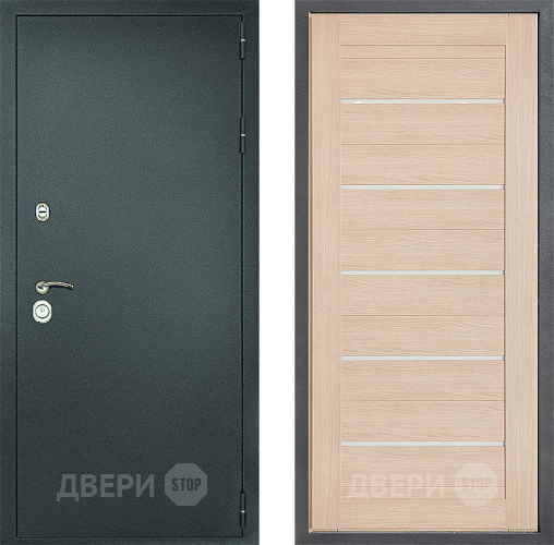 Входная металлическая Дверь Дверной континент Рубикон Серебро Дизайн ФЛ-46 Капучино в Красногорск