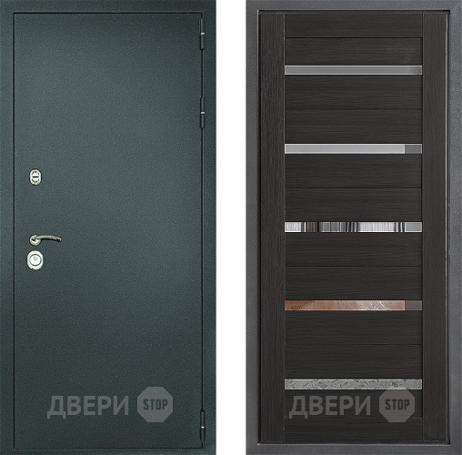 Входная металлическая Дверь Дверной континент Рубикон Серебро Дизайн ФЛ-47 Венге в Красногорск