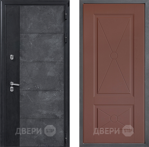 Входная металлическая Дверь Дверной континент ДК-15 Бетон ТЕРМО ФЛ-617 Ясень шоколадный в Красногорск
