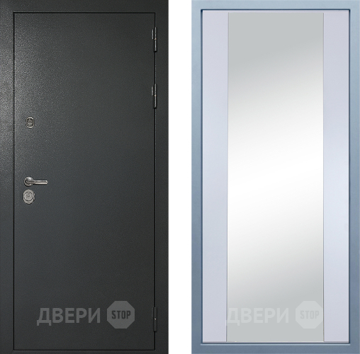 Входная металлическая Дверь Дива МД-40 Титан Д-15 Зеркало Белый в Красногорск