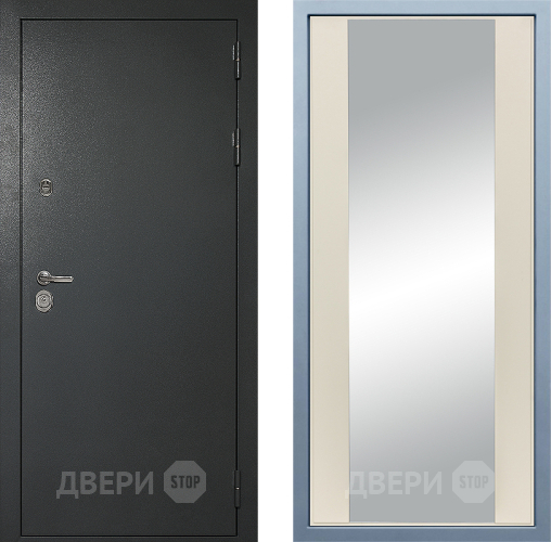 Входная металлическая Дверь Дива МД-40 Титан Д-15 Зеркало Шампань в Красногорск