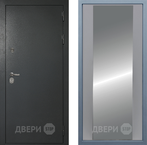 Входная металлическая Дверь Дива МД-40 Титан Д-15 Зеркало Силк Маус в Красногорск