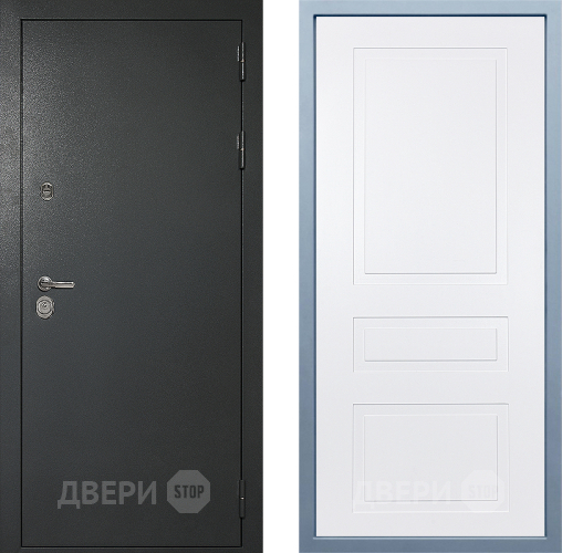 Входная металлическая Дверь Дива МД-40 Титан Н-13 Белый в Красногорск