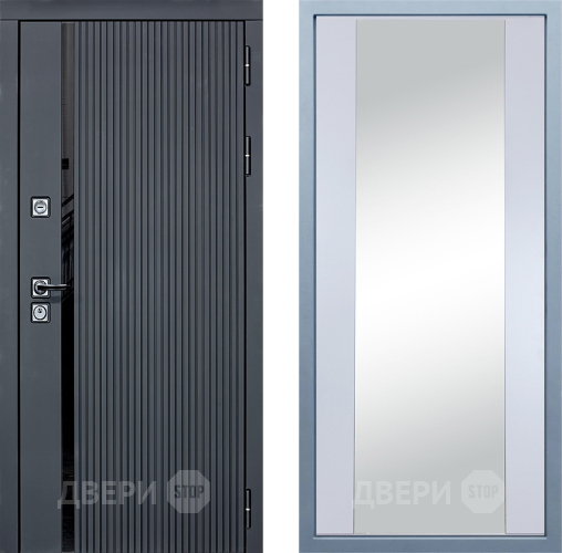 Входная металлическая Дверь Дива МХ-46 STR Д-15 Зеркало Белый в Красногорск