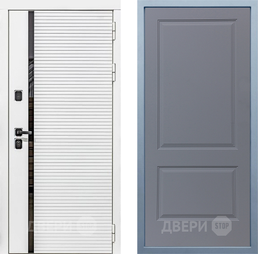 Входная металлическая Дверь Дива МХ-45 Белая STR Д-7 Силк Маус в Красногорск