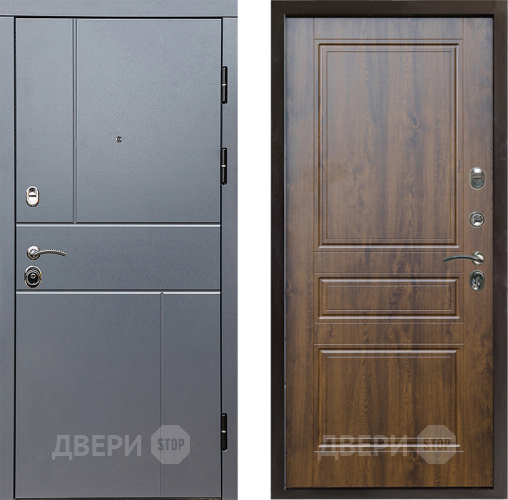 Входная металлическая Дверь Престиж Горизонт Грэй Классика Дуб в Красногорск