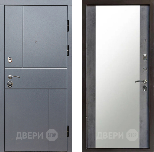 Дверь Престиж Горизонт Грэй Зеркало Бетон темный в Красногорск