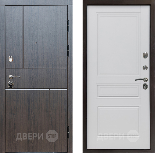 Входная металлическая Дверь Престиж Горизонт Венге Классика Белый матовый в Красногорск