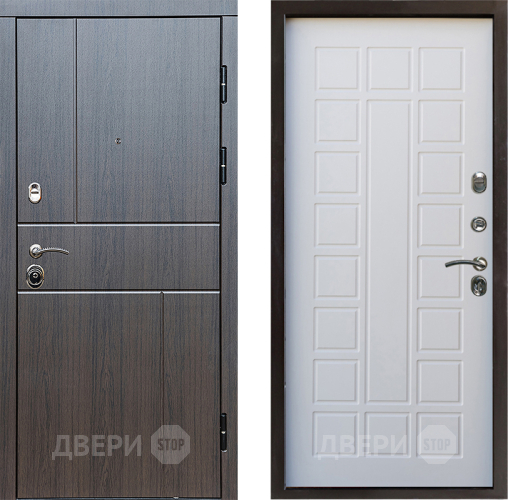 Входная металлическая Дверь Престиж Горизонт Венге Престиж Белое дерево в Красногорск