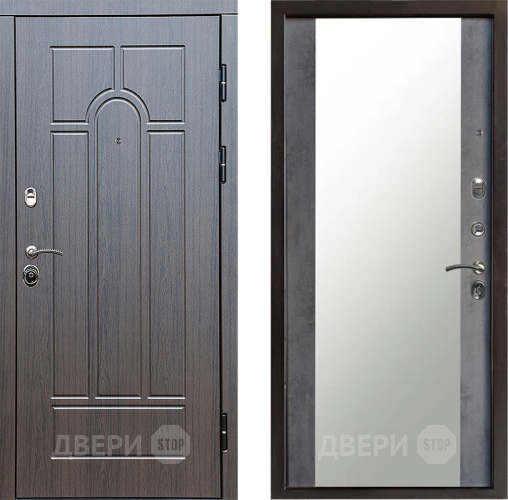 Дверь Престиж Арка Зеркало Бетон темный в Красногорск