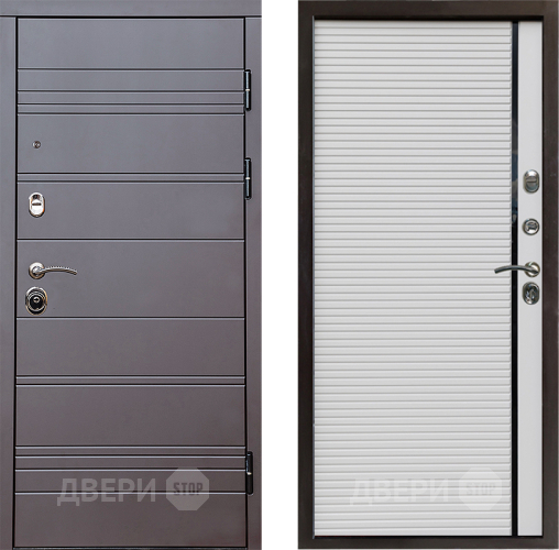 Входная металлическая Дверь Престиж Линия Браун Porte Белый в Красногорск