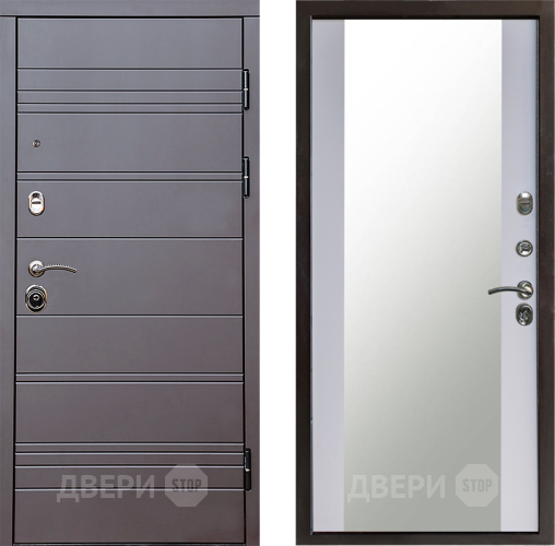 Дверь Престиж Линия Браун Зеркало Белый софт в Красногорск