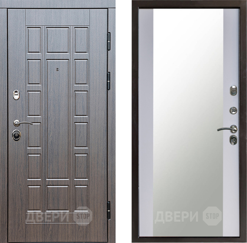Входная металлическая Дверь Престиж Престиж Зеркало Белый софт в Красногорск