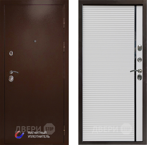Входная металлическая Дверь Престиж Медь Porte Белый в Красногорск