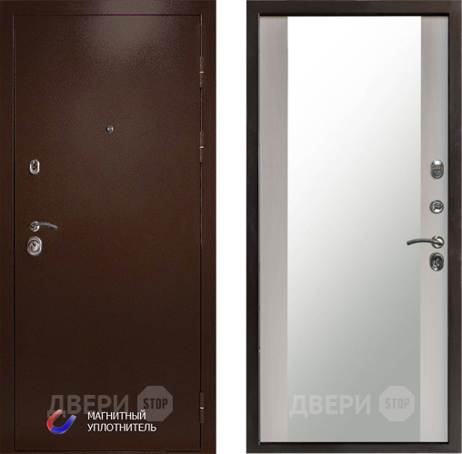 Дверь Престиж Медь Зеркало Лиственница белая в Красногорск