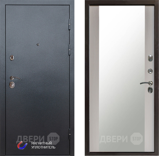 Дверь Престиж Графит Зеркало Лиственница белая в Красногорск