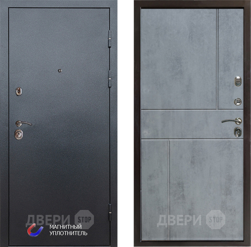 Входная металлическая Дверь Престиж Графит Горизонт Бетон темный в Красногорск