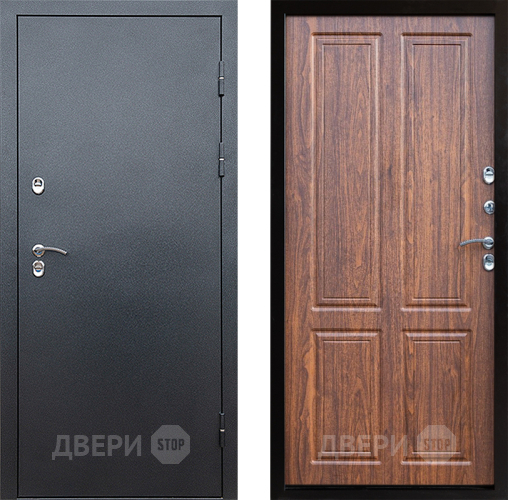 Входная металлическая Дверь Престиж TERMO с терморазрывом Снегирь Серебро Премиум Орех светлый в Красногорск