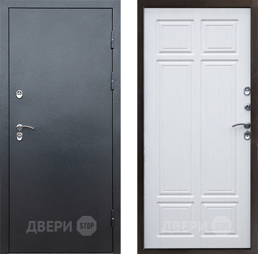 Входная металлическая Дверь Престиж TERMO с терморазрывом Снегирь Серебро Премиум Лиственница белая в Красногорск
