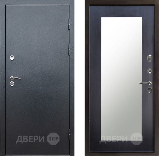 Дверь Престиж TERMO с терморазрывом Снегирь Серебро Зеркало пастораль Венге в Красногорск